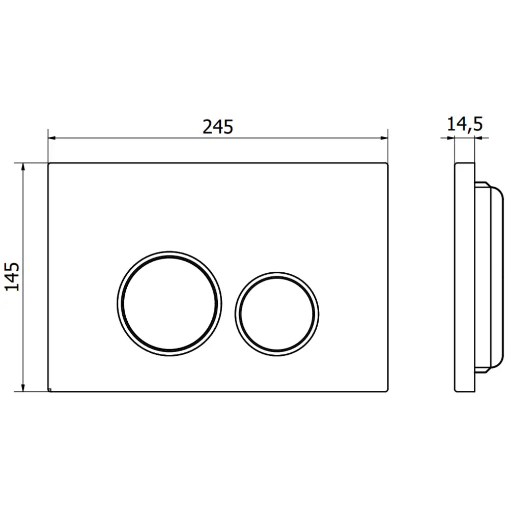 Mexen Fenix 05 Toalettskylleknapp Matt Hvit