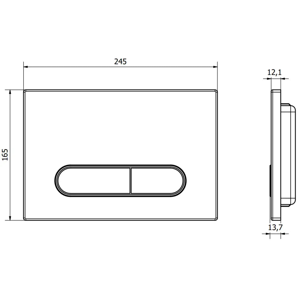 Mexen Fenix 11 Utløserknapp Glanset Hvit