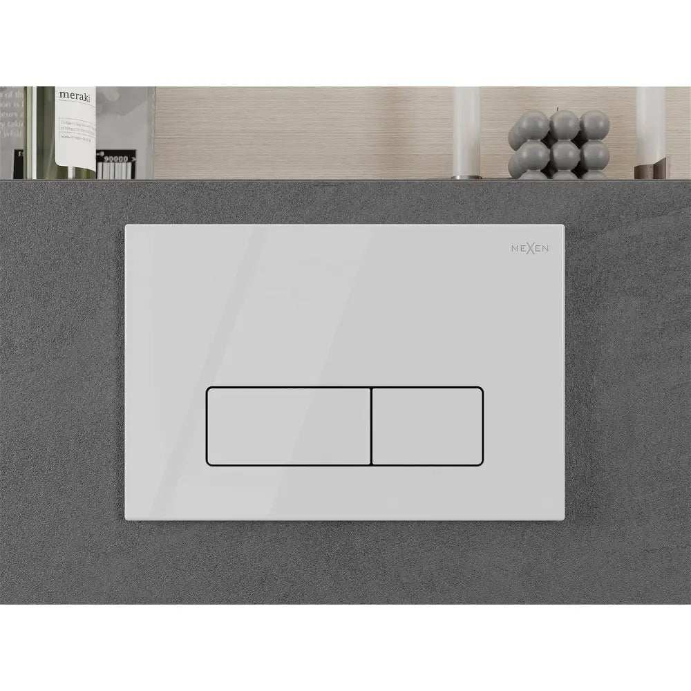 Mexen Fenix 13 Skyllingsknapp Slim Glanset Hvit