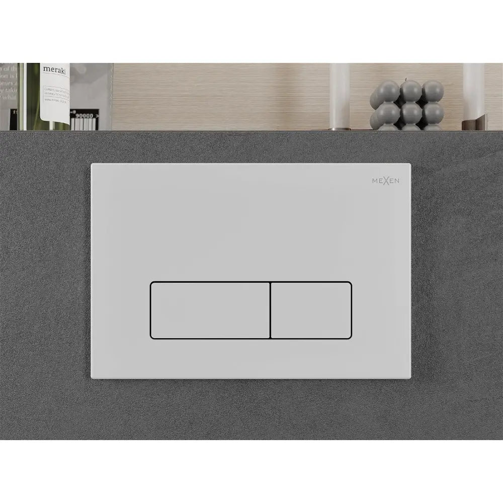 Mexen Fenix 13 Skyllingsknapp Slim Matt Hvit