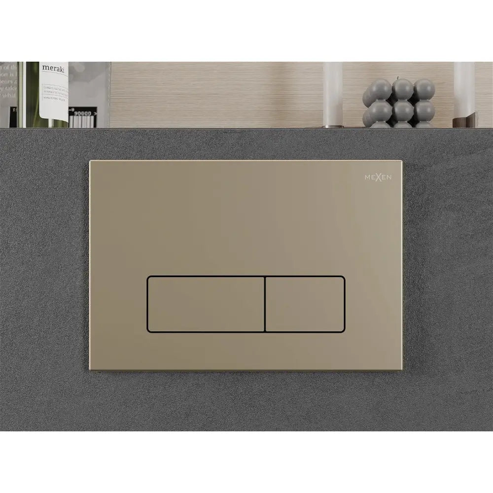 Mexen Fenix 13 Toalettskyllingsknapp Slim Champagnegull