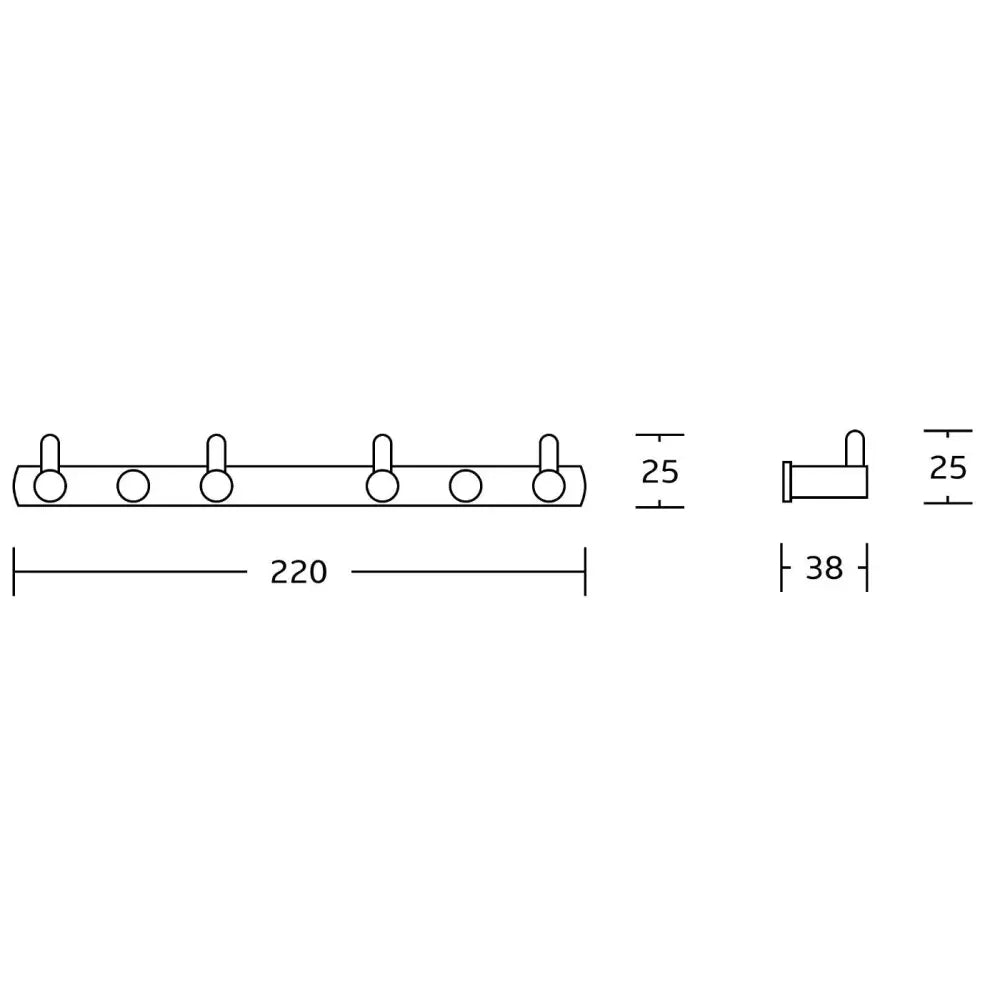 Mexen Firedobbelt Håndklekrok Krom - 709164