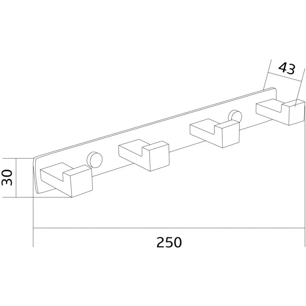 Mexen Firedobbelt Håndklekrok Svart - 709264