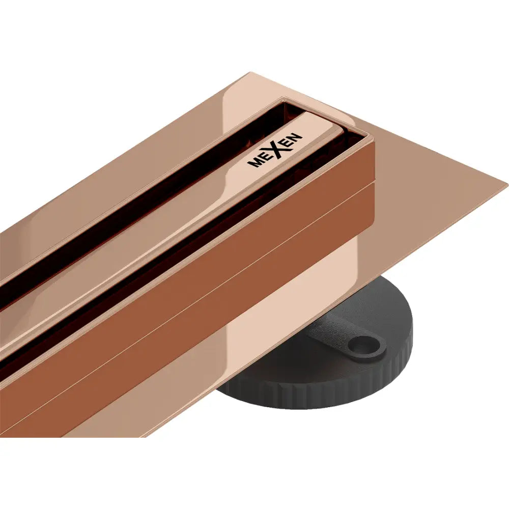 Mexen Flat 360° Slim Linjeavløp Roterende 60 Cm Roségull