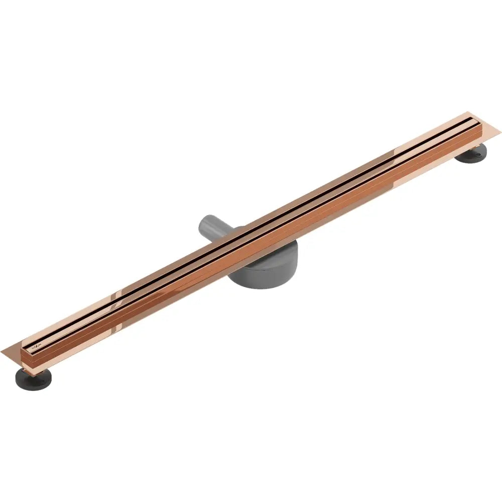 Mexen Flat 360° Slim Roterende Linjeavløp 100 Cm Roségull