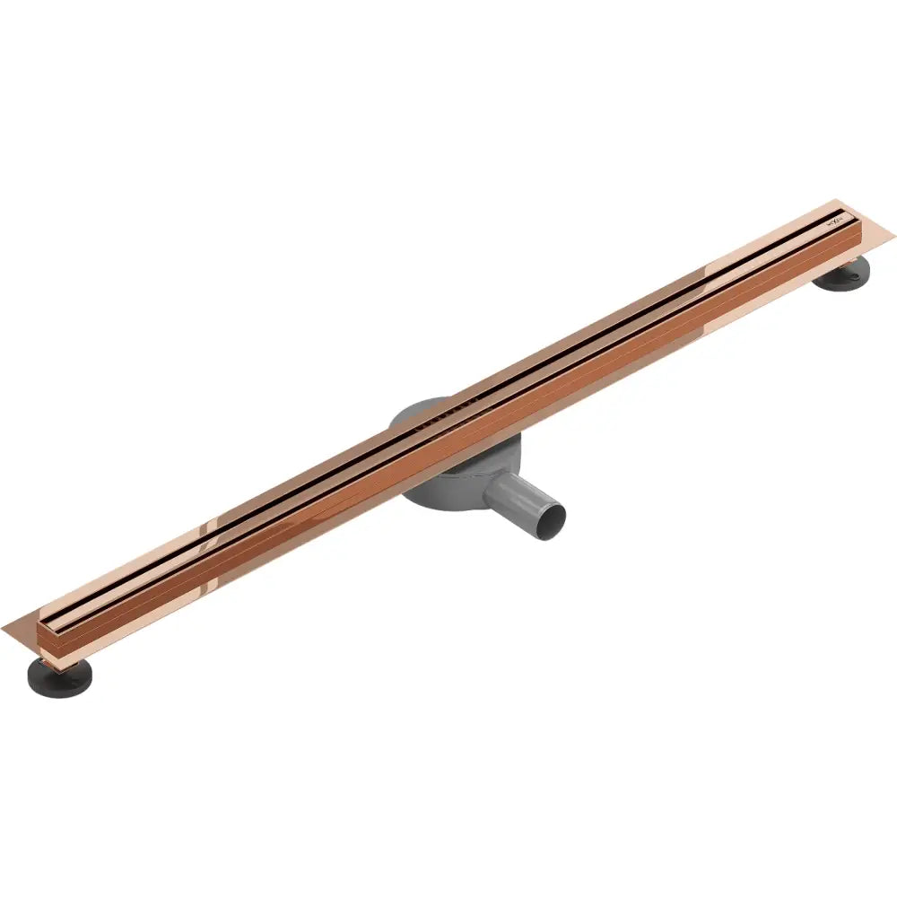 Mexen Flat 360° Slim Roterende Linjeavløp 100 Cm Roségull