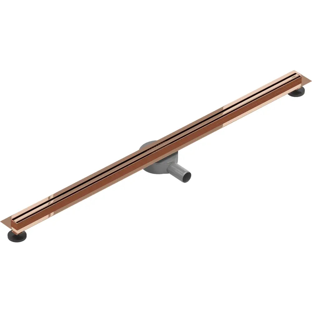 Mexen Flat 360° Slim Roterende Linjeavløp 120 Cm Roségull