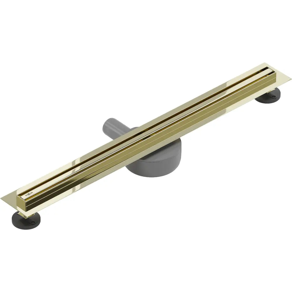 Mexen Flat 360° Slim Roterende Linjeavløp 60 Cm Gull