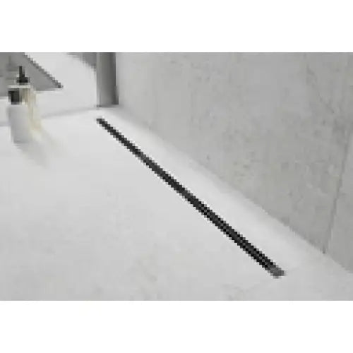 Mexen Flat 360° Super Slim Lineær Drenering Roterbar 180 Cm Svart