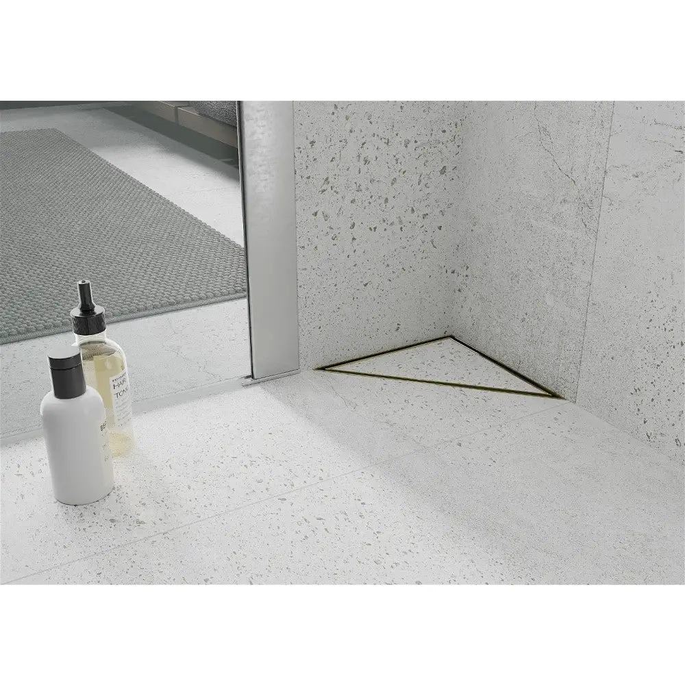 Mexen Flat Gulvavløp Trekantet 20x20 Cm Gull