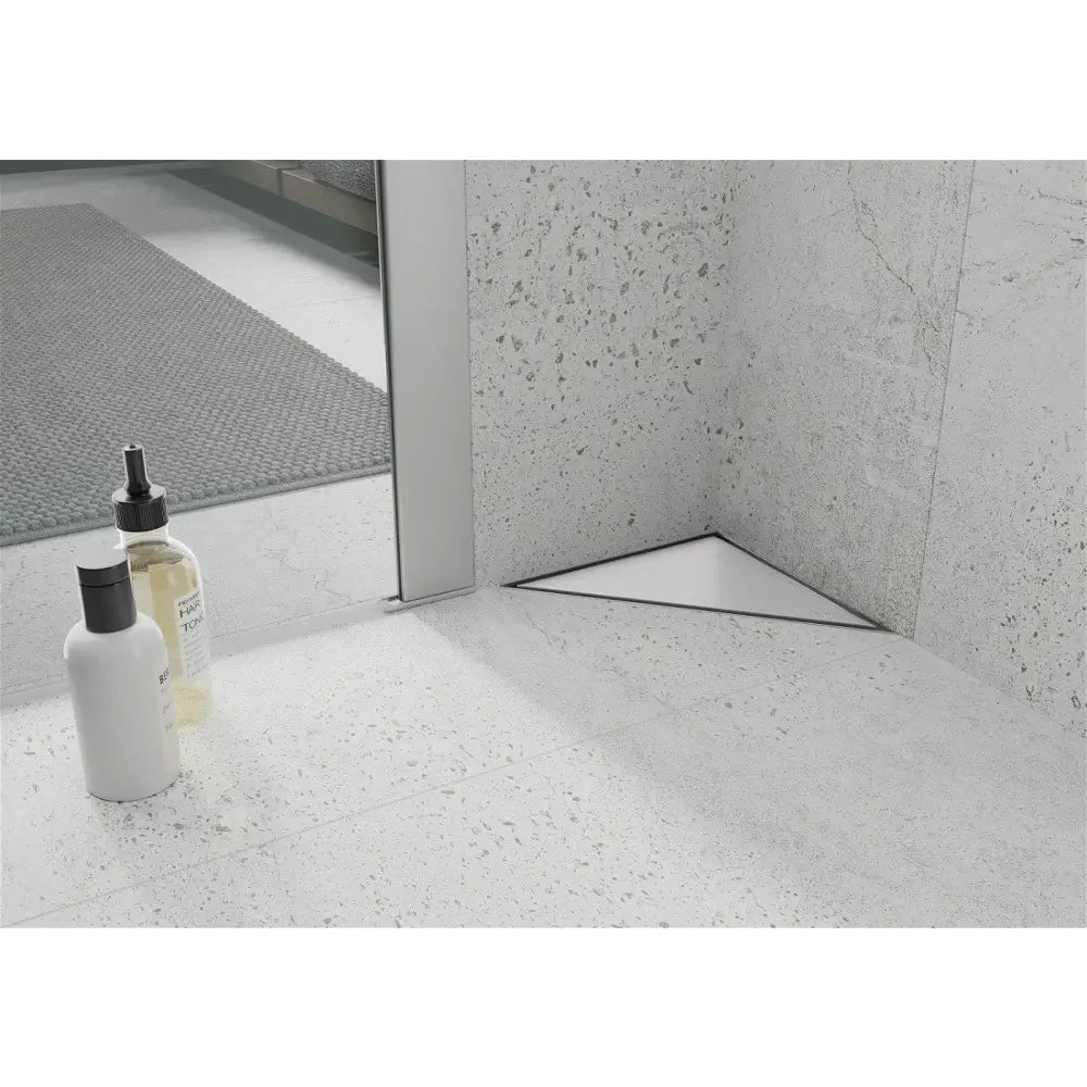 Mexen Flat Gulvavløp Trekantet 20x20 Cm Krom