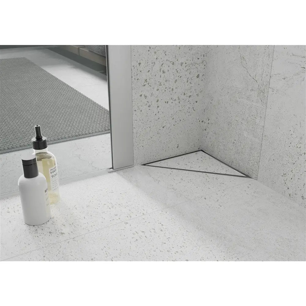 Mexen Flat Gulvavløp Trekantet 20x20 Cm Krom