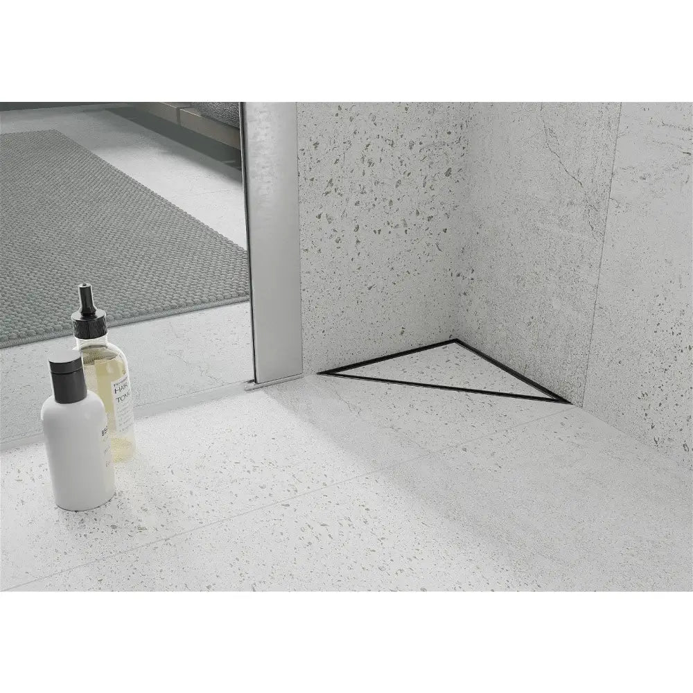 Mexen Flat Gulvinnløp Trekantet 20x20 Cm Svart