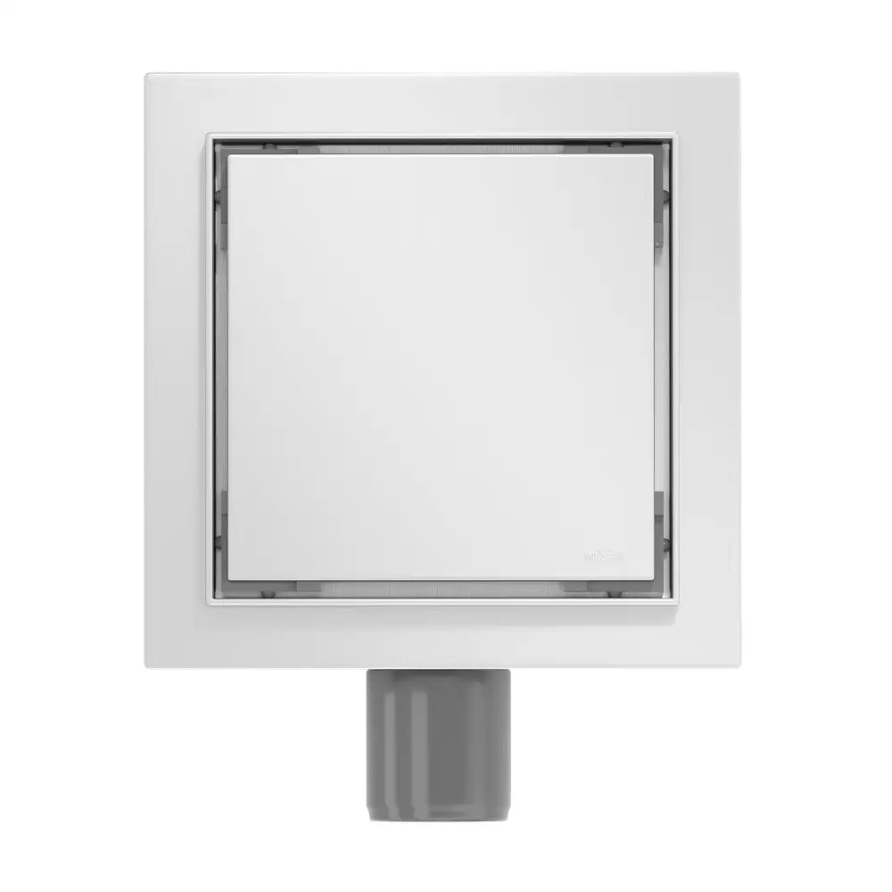 Mexen Flat Kvadratisk Gulvavlop 12x12 Cm Krom