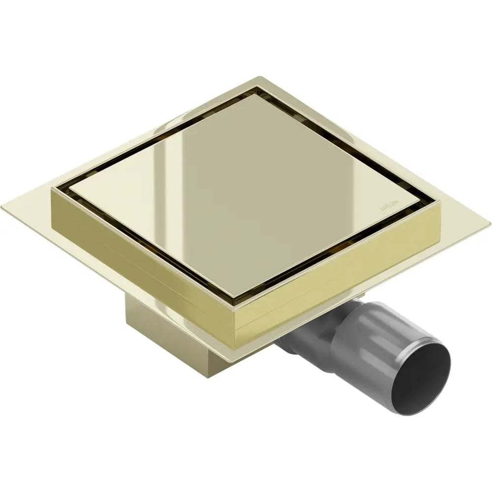 Mexen Flat Kvadratisk Gulvinnløp 12x12 Cm Gull