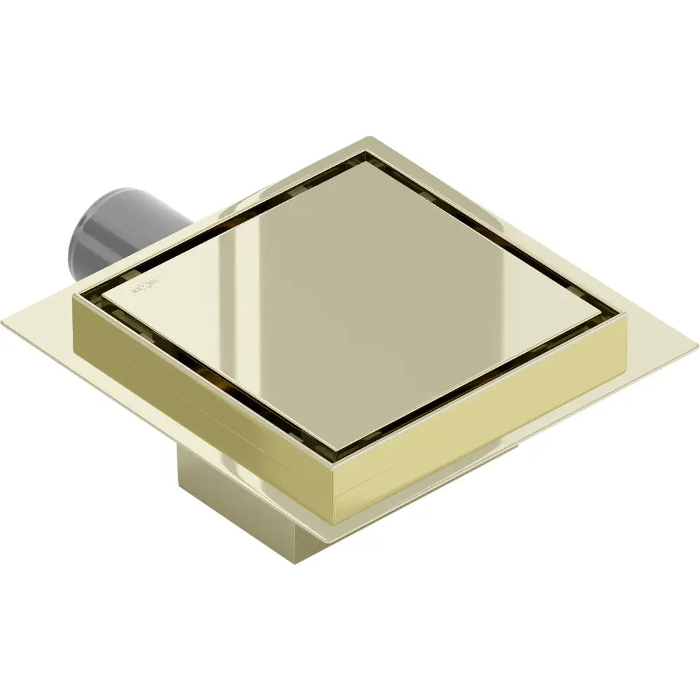 Mexen Flat Kvadratisk Gulvinnløp 12x12 Cm Gull