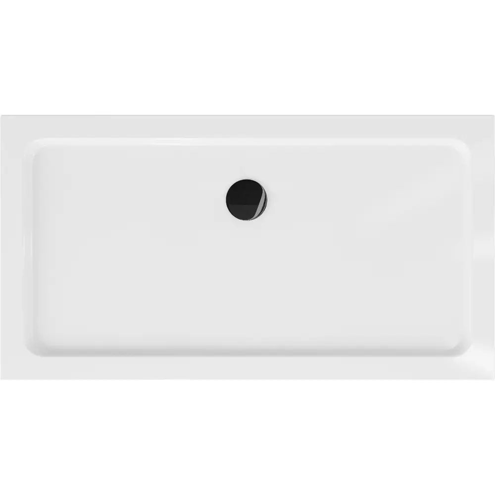 Mexen Flat Rektangulær Dusjkar Slim 120x70 Cm Hvit Svart Avløp - 40107012b
