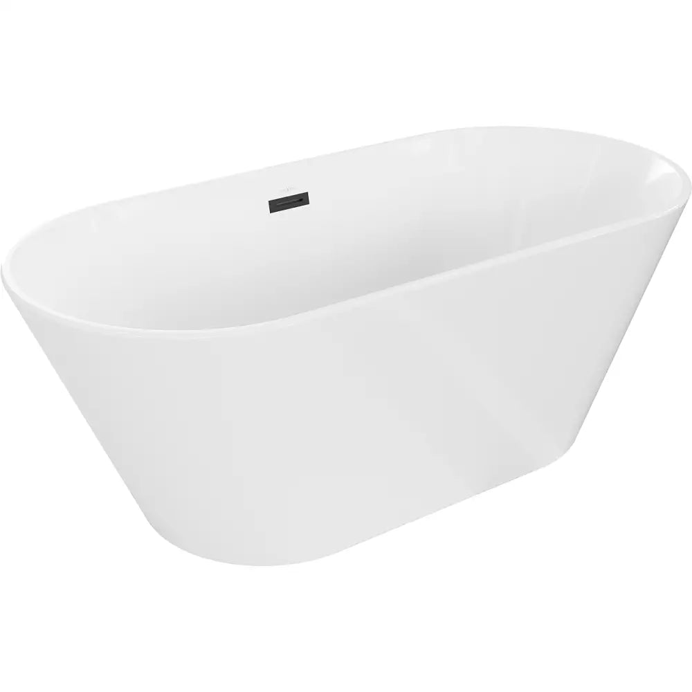 Mexen Flavia Frittstående Badekar 160x74 Cm Hvit med Svart Overløp - 54031608000-b