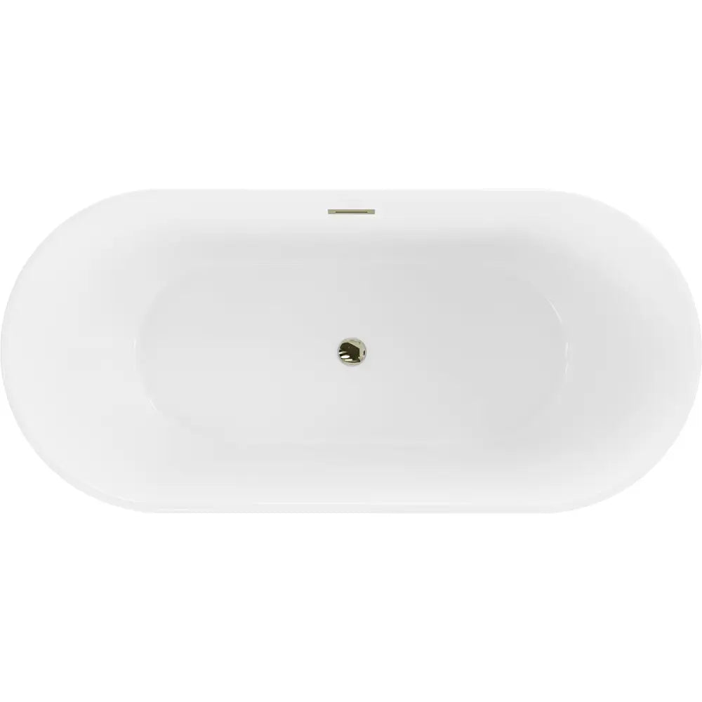 Mexen Flavia Frittstående Badekar 170x75 Cm Hvit med Gull Overløp - 54031708000-g