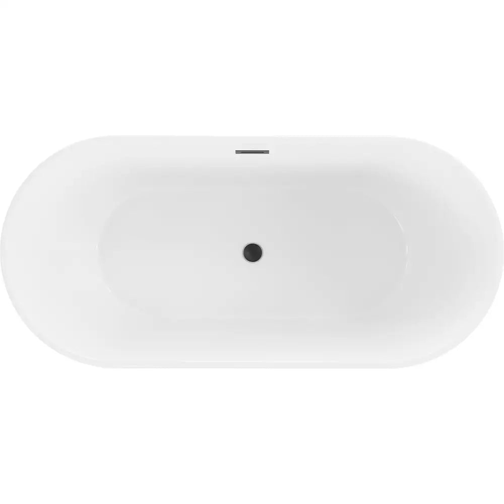 Mexen Flavia Frittstående Badekar 170x75 Cm Hvit med Svart Overløp - 54031708000-b