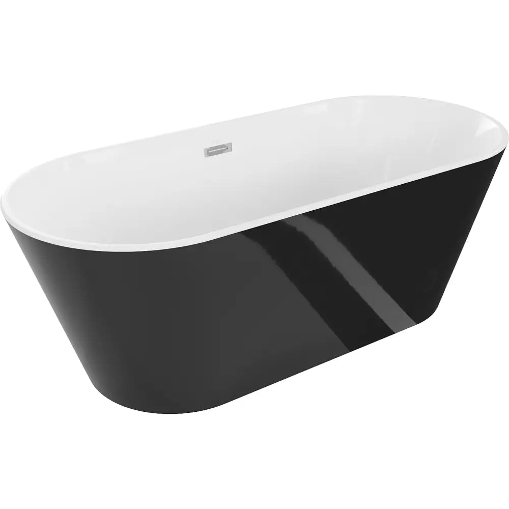 Mexen Flavia Frittstående Badekar 170x80 Cm Hvit/svart