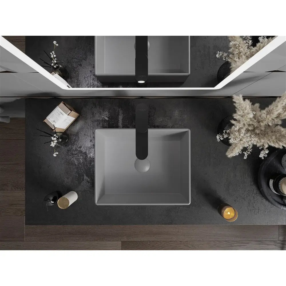 Mexen Goya Pådekket Vask 40x32 Cm Lys Grå Matt