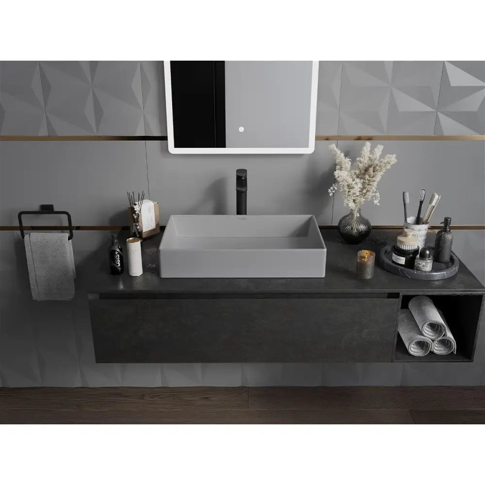 Mexen Goya Servant for Montering på Benkeplate 60x37 Cm Lys Grå Matt