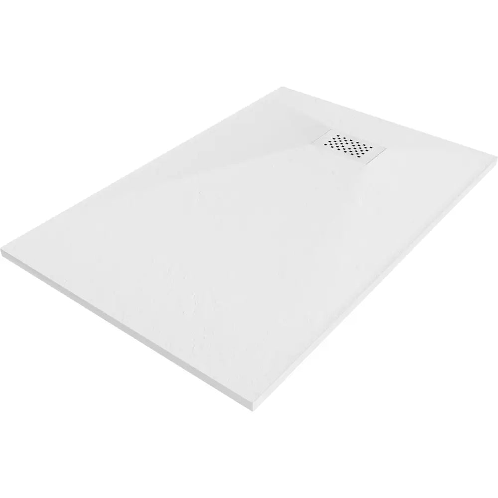 Mexen Hugo Dusjbrett Rektangulært Smc 130x80 Cm Hvit med Hvit Deksel - 42108013-w