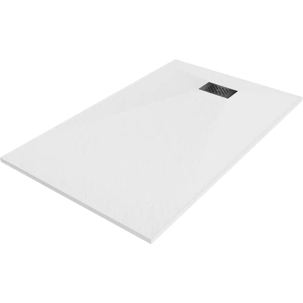 Mexen Hugo Dusjbrett Rektangulært Smc 150x80 Cm Hvitt med Svart Deksel - 42108015-b