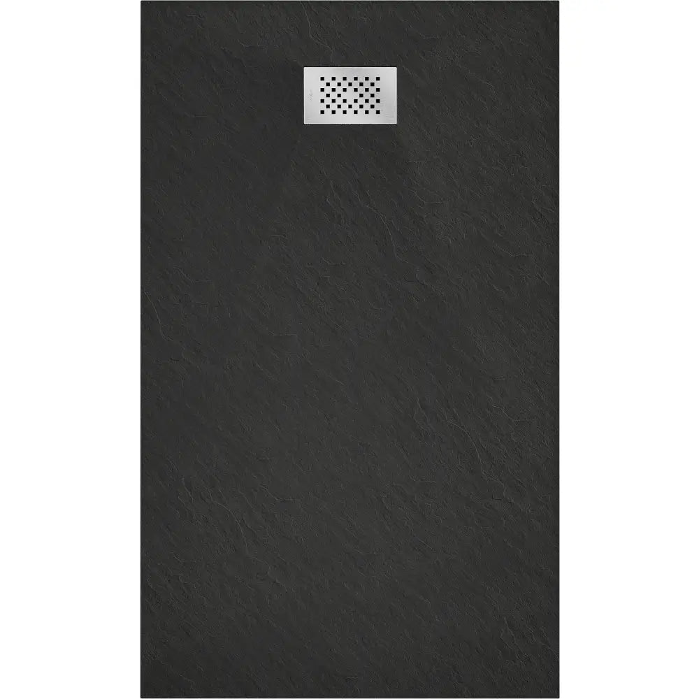 Mexen Hugo Dusjbrett Rektangulært Smc 150x90 Cm Svart med Inox Deksel - 42709015-x