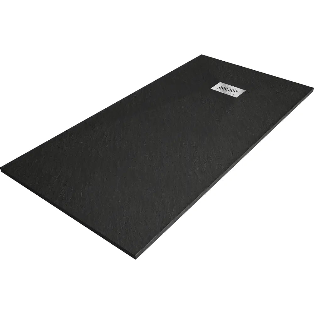 Mexen Hugo Dusjbrett Rektangulært Smc 170x80 Cm Svart Inox Deksel - 42708017-x