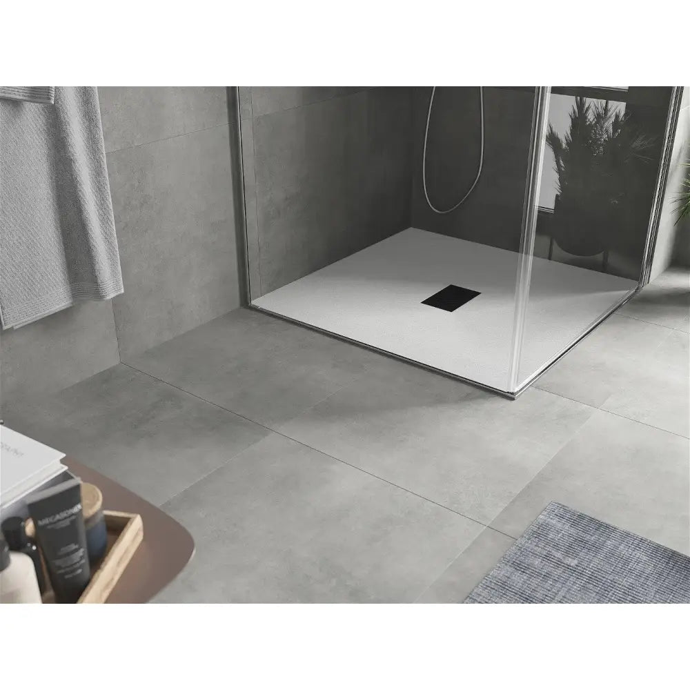 Mexen Hugo Dusjkabinett Kvadratisk Smc 100x100 Cm Hvit med Svart Deksel - 42101010-b