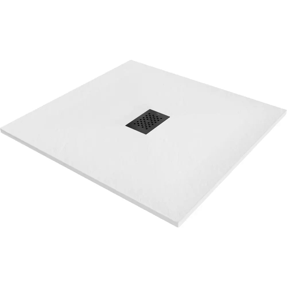 Mexen Hugo Dusjkabinett Kvadratisk Smc 100x100 Cm Hvit med Svart Deksel - 42101010-b