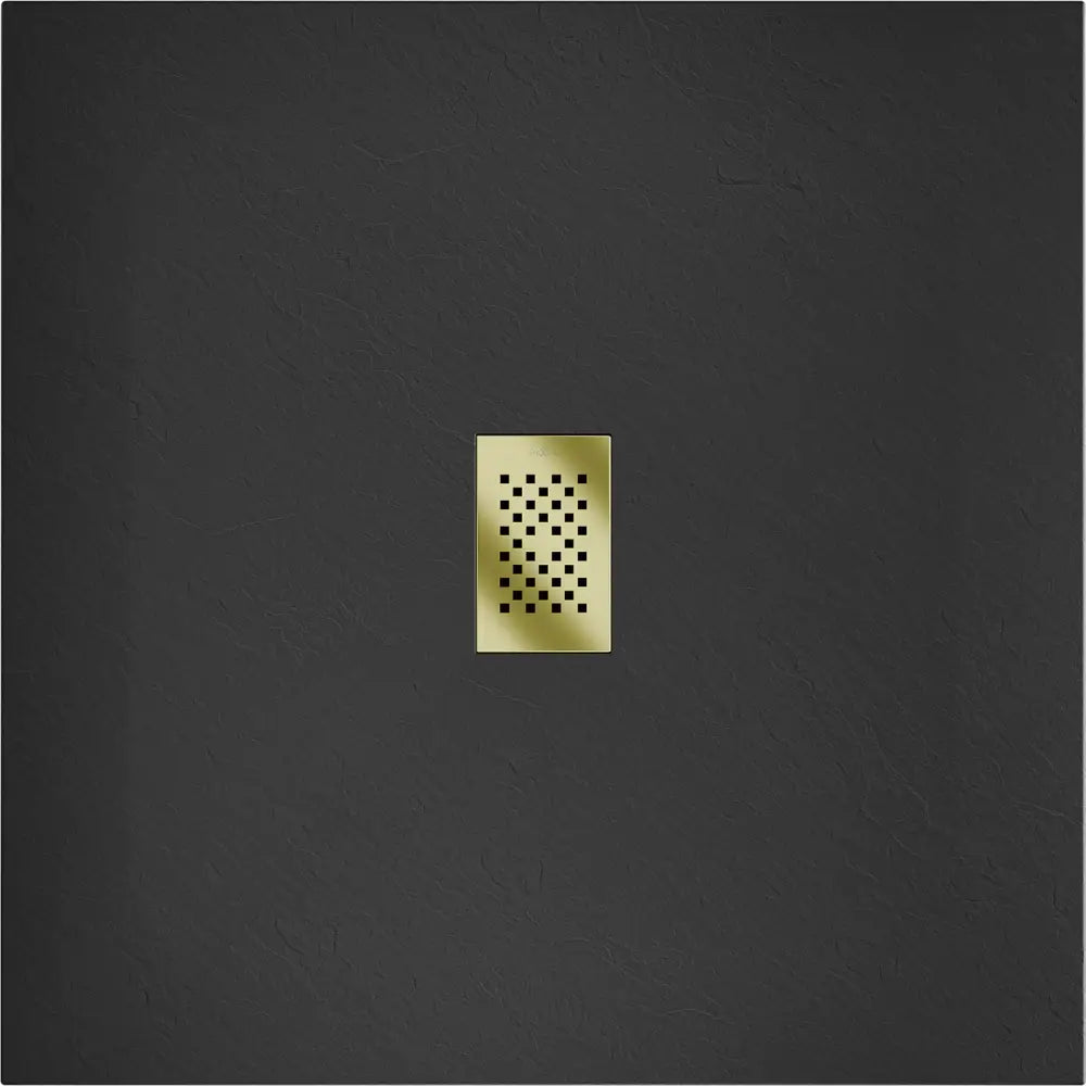 Mexen Hugo Dusjkabinett Kvadratisk Smc 100x100 Cm Svart med Gull Deksel - 42701010-g