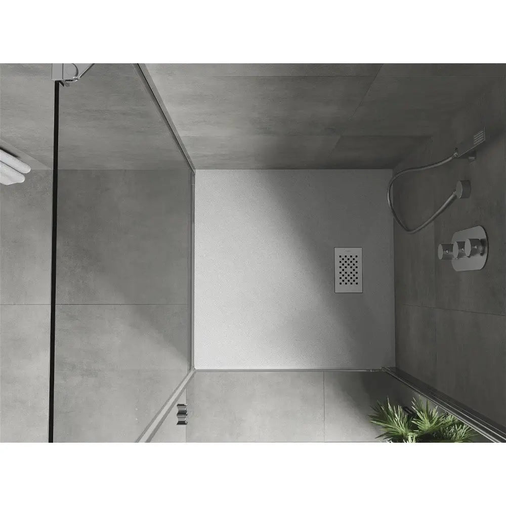 Mexen Hugo Dusjkabinett Kvadratisk Smc 70x70 Cm Hvit med Hvit Deksel - 42107070-w