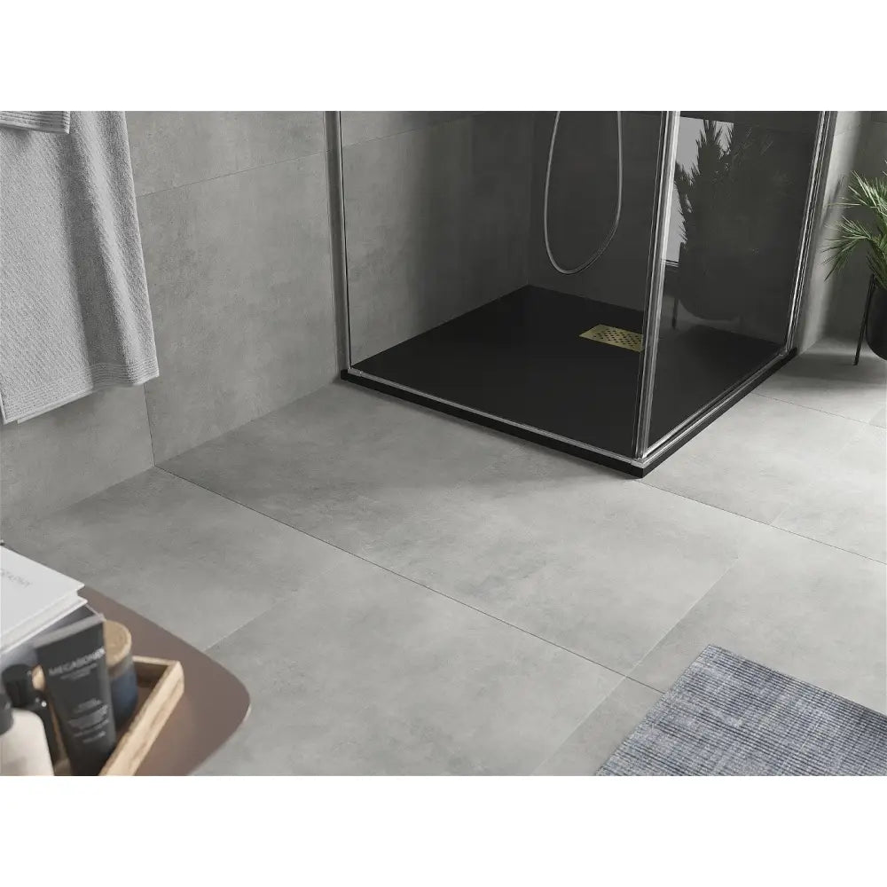 Mexen Hugo Dusjkabinett Kvadratisk Smc 80x80 Cm Sort Gulldeksel - 42708080-g