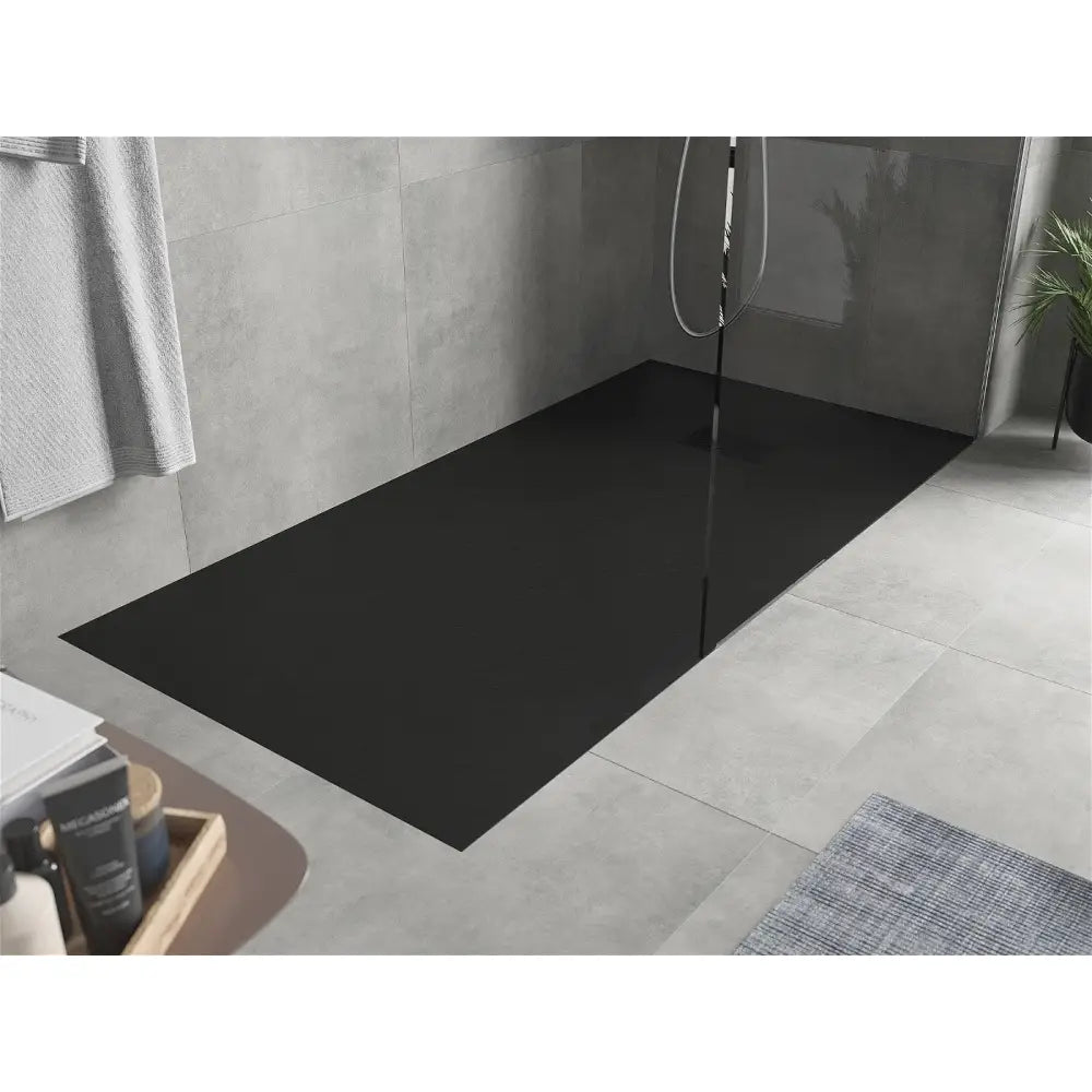 Mexen Hugo Dusjkabinett Rektangulær Smc 180x80 Cm Svart med Svart Deksel - 42708018-b