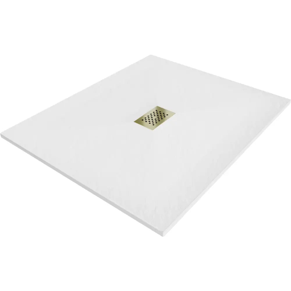 Mexen Hugo Dusjkabinett Rektangulært Smc 140x100 Cm Hvit med Gull Deksel - 42101014-g