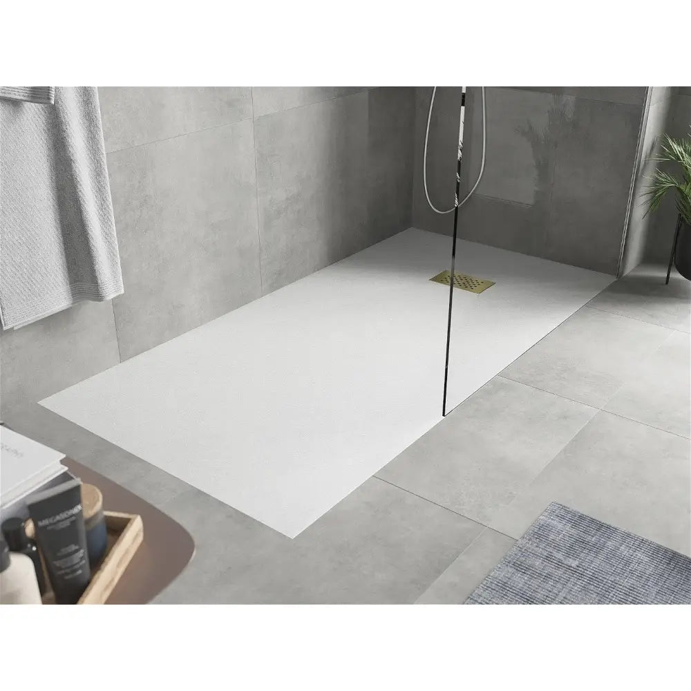 Mexen Hugo Dusjkabinett Rektangulært Smc 180x90 Cm Hvit med Gull Deksel - 42109018-g