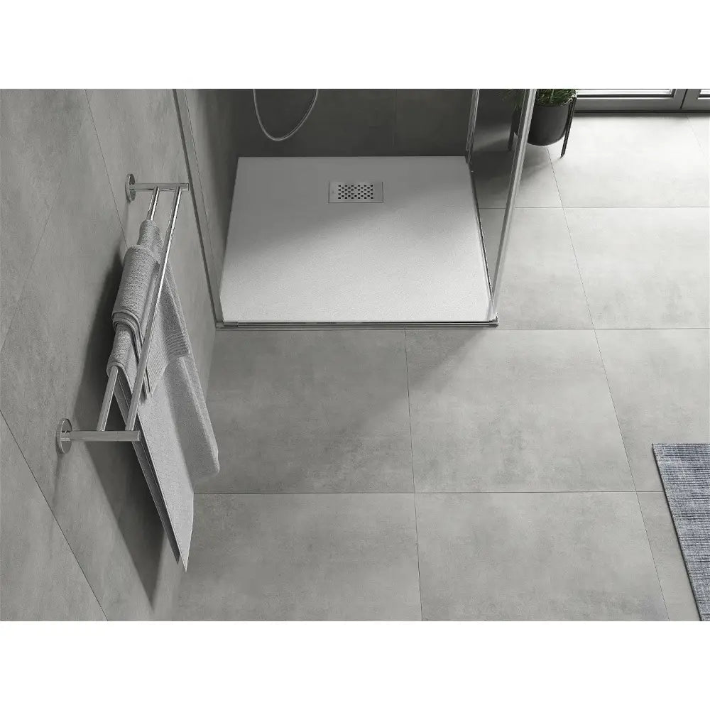 Mexen Hugo Dusjkabinett Smc 80x80 Cm Hvit med Rustfritt Stål Frontpanel - 42108080-x