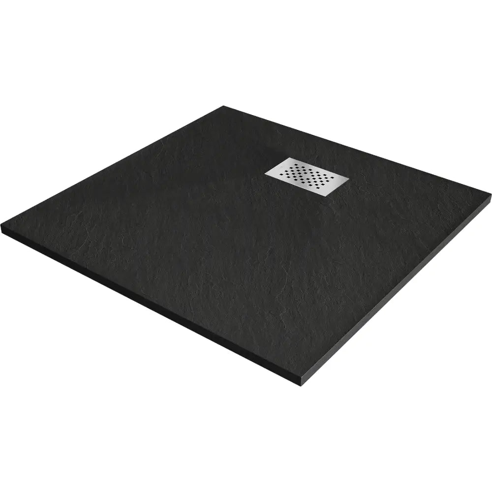 Mexen Hugo Firkantet Smc Dusjbrett 80x80 Cm Svart med Rustfritt Ståldeksel - 42708080-x