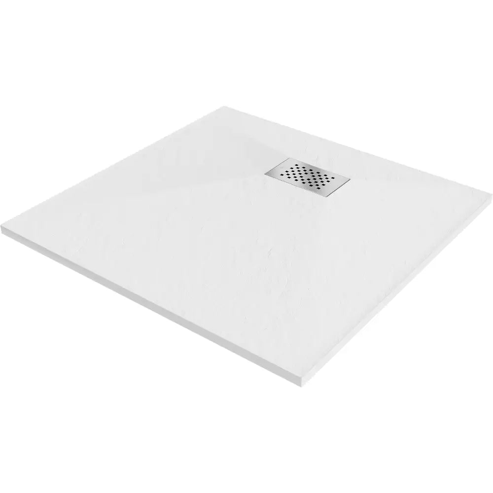 Mexen Hugo Kvadratisk Smc Dusjbrett 70x70 Cm Hvitt Inox Deksel - 42107070-x
