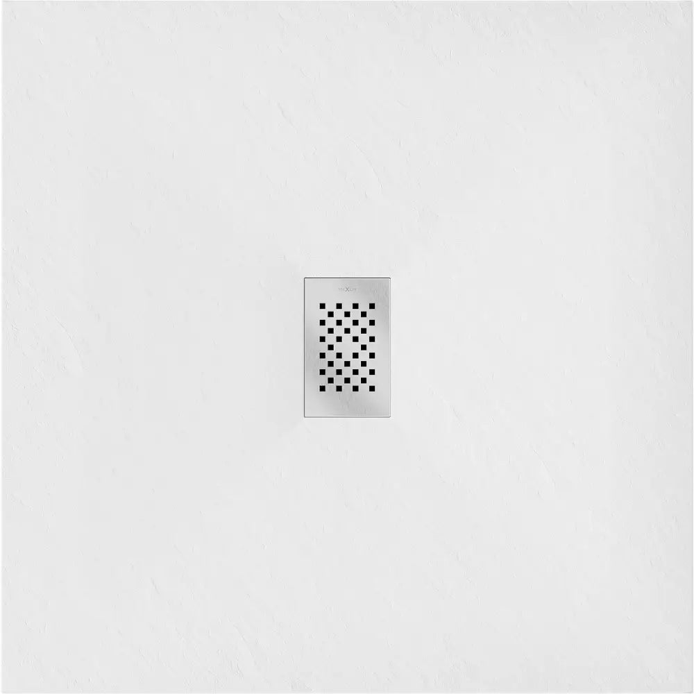 Mexen Hugo Kvadratisk Smc-dusjbunn 100x100 Cm Hvit med Inox Frontpanel - 42101010-x