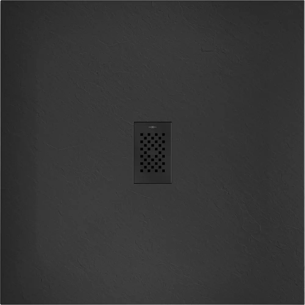 Mexen Hugo Kvadratisk Smc-dusjbunn 100x100 Cm Svart med Svart Deksel - 42701010-b