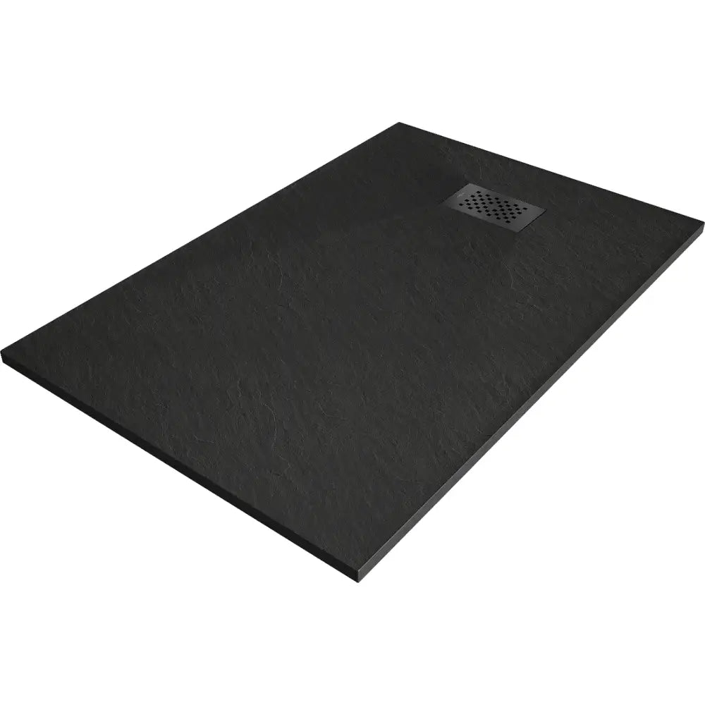 Mexen Hugo Rektangulær Dusjbrett Smc 130x70 Cm Svart med Svart Deksel - 42707013-b