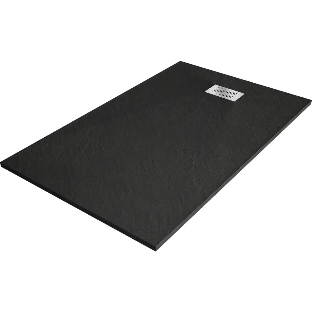 Mexen Hugo Rektangulær Dusjbunn Smc 140x80 Cm Svart Inox Deksel - 42708014-x