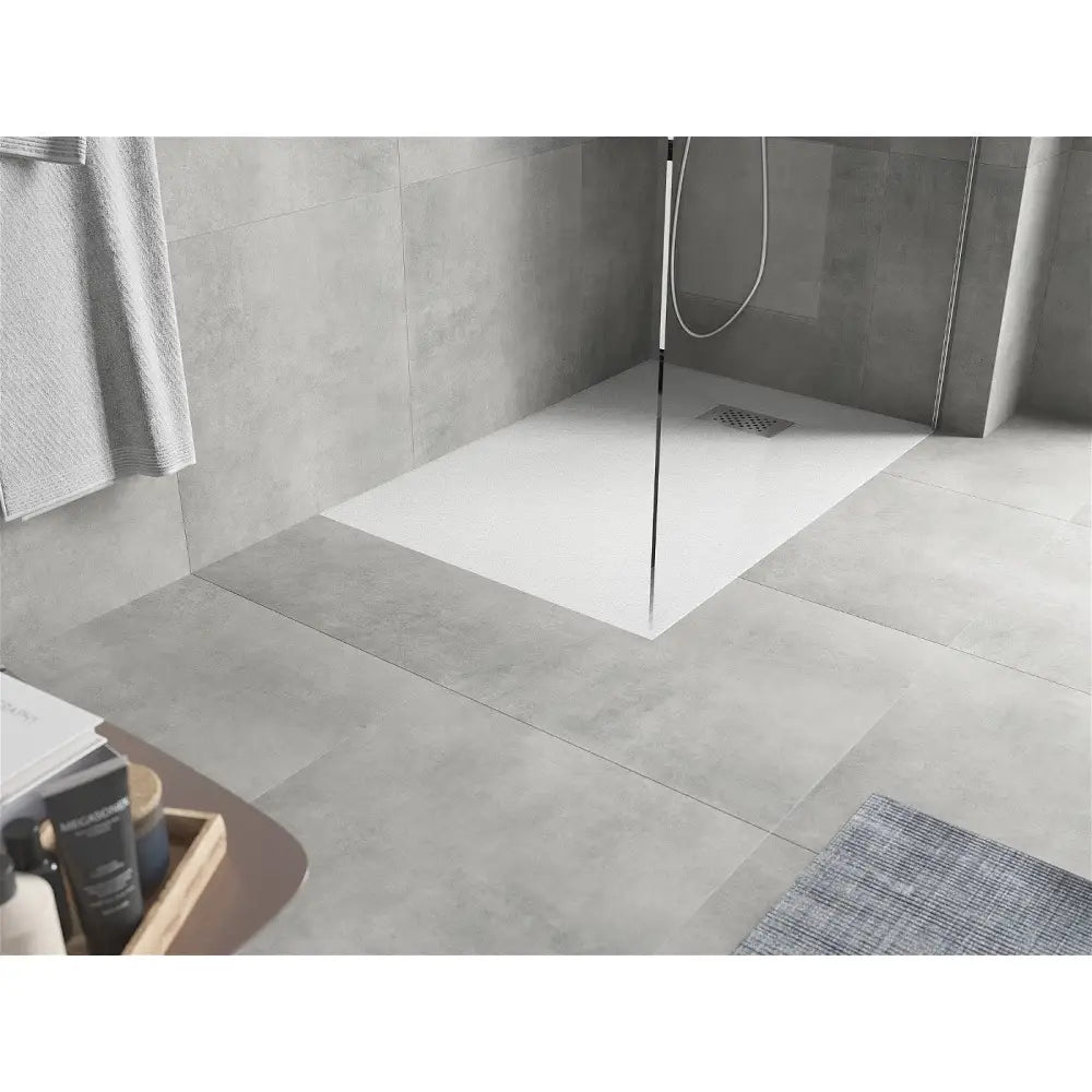 Mexen Hugo Rektangulær Smc Dusjbrett 100x70 Cm Hvit Inox Deksel - 42107010-x