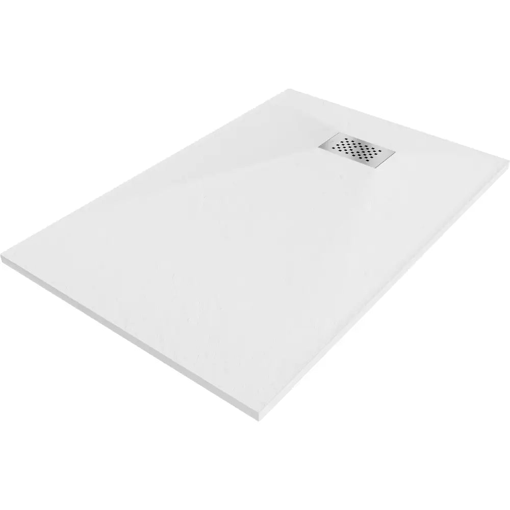 Mexen Hugo Rektangulær Smc Dusjbrett 100x70 Cm Hvit Inox Deksel - 42107010-x