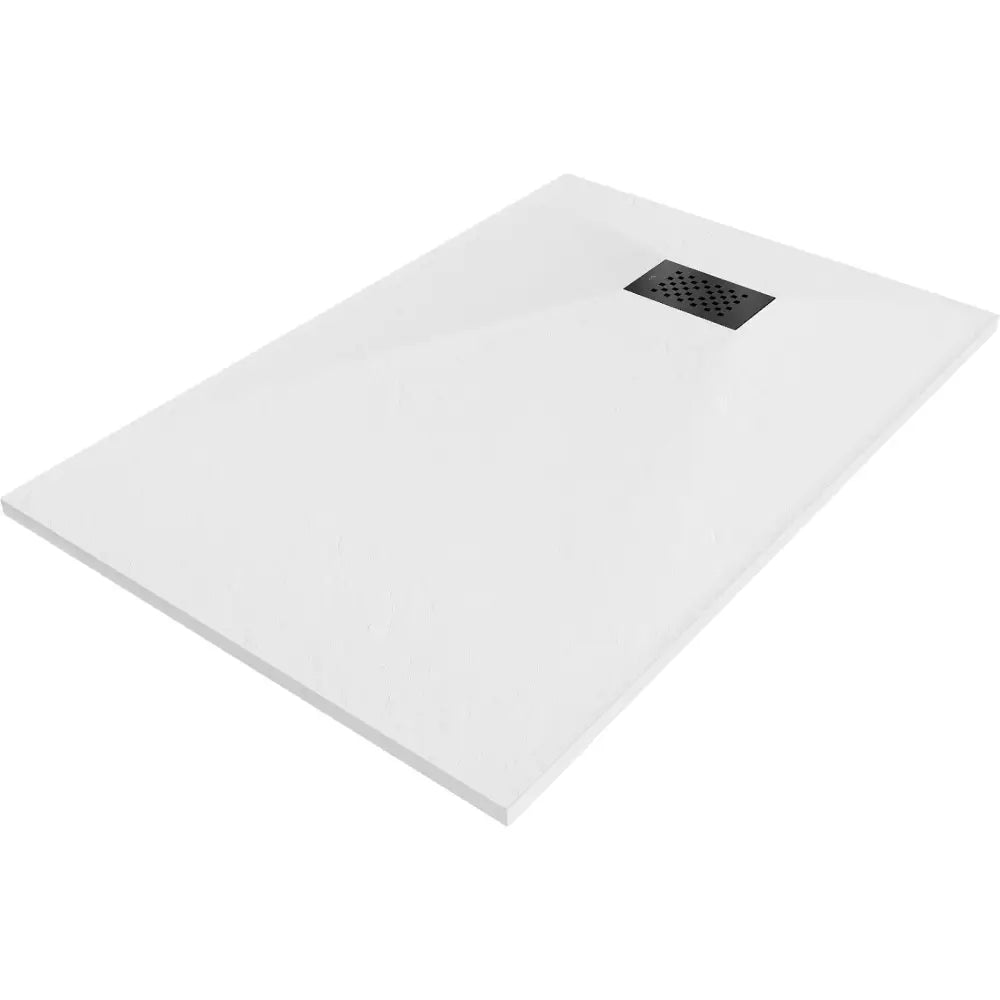 Mexen Hugo Rektangulær Smc Dusjbrett 110x80 Cm Hvit med Svart Deksel - 42108011-b