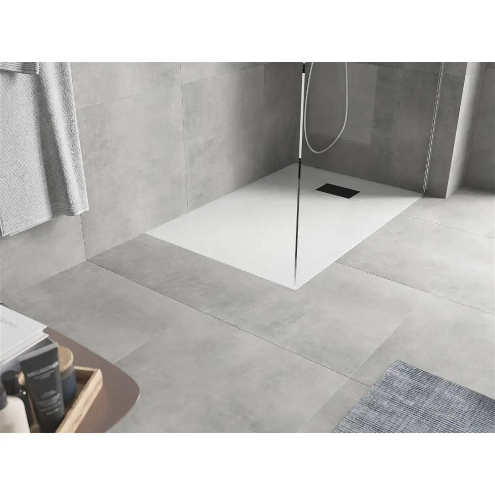 Mexen Hugo Rektangulær Smc Dusjbrett 110x80 Cm Hvit med Svart Deksel - 42108011-b